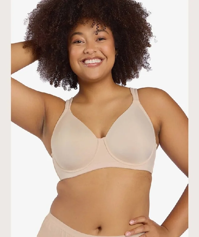 plus size bras with good supportLeading Lady Molded Padded Seamless Wire-free Bra - Sand