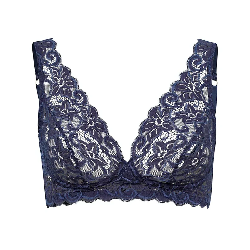 plunge t - shirt bras for a sleek appearanceMoments Deep Navy Soft Bra