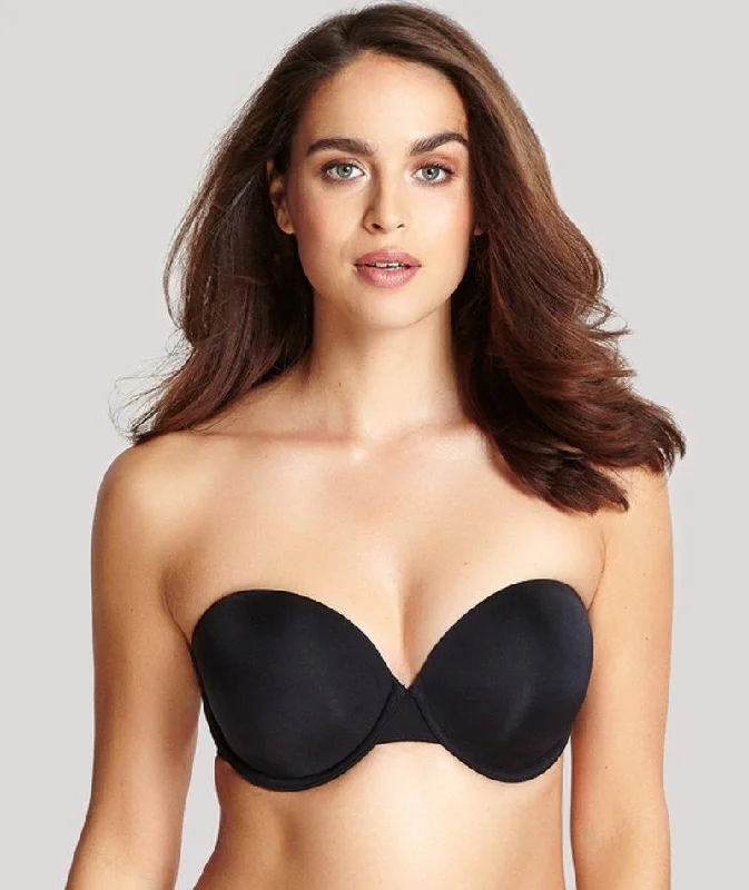 bralette with underwire for added supportPanache Porcelain Elan Underwired Strapless Bra - Black