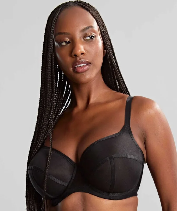 sexy lace push up bras for special occasionsPanache Tango Essence Balconnet Underwire Bra - Obsidian