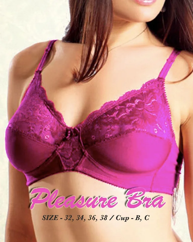 lace balconette bras for a luxurious feelPleasure Bra - Flourish Bra - Net Soft Jersey Cotton Bra - Non Padded Non Wired Bra