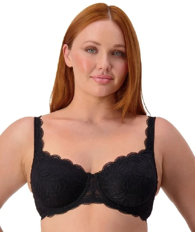 sleep bras with adjustable strapsTriumph Essential Lace Balconette Bra - Black