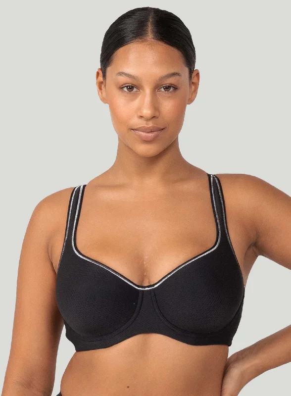 plunge wireless bras for a natural lookTriumph: Triaction Racerback Sports Bra Black