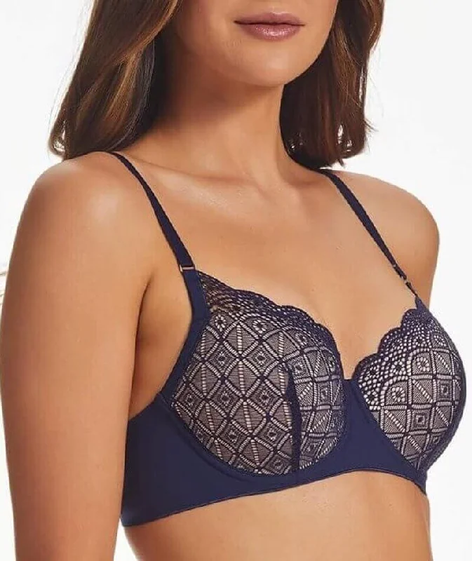 plunge bras for low cut topsUnderline by Finelines Eternal Demi Bra - Midnight