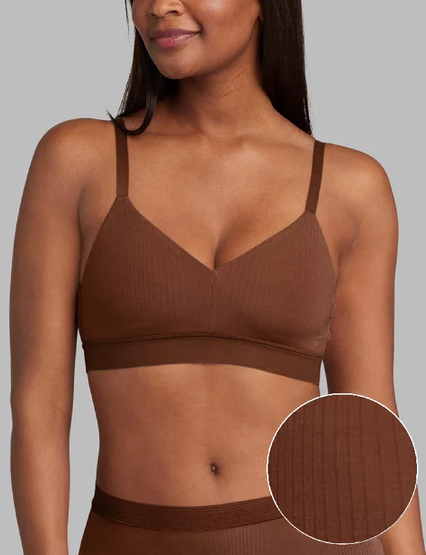 wireless bras for a natural feelSecond Skin Luxe Rib Triangle Bralette