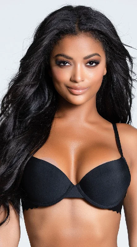 t - shirt bras for a smooth look under clothesYandy Kenny Black Push-Up Demi Bra