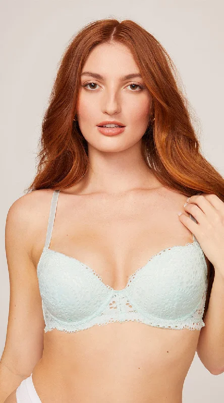 full cup bras for complete coverageYandy Walk It Off Extreme Push-Up Aqua Bra