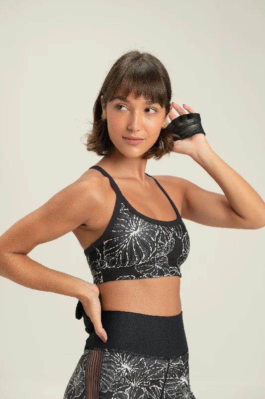 printed women sport bra with floral patternsBossa Sports Bra