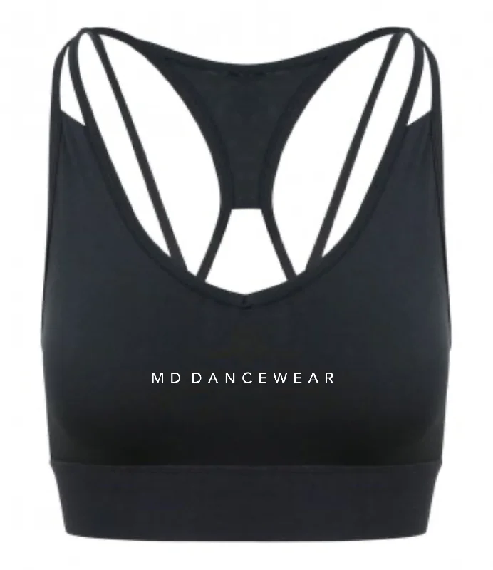 medium impact compression women sport braLadies Cross Back Crop Top