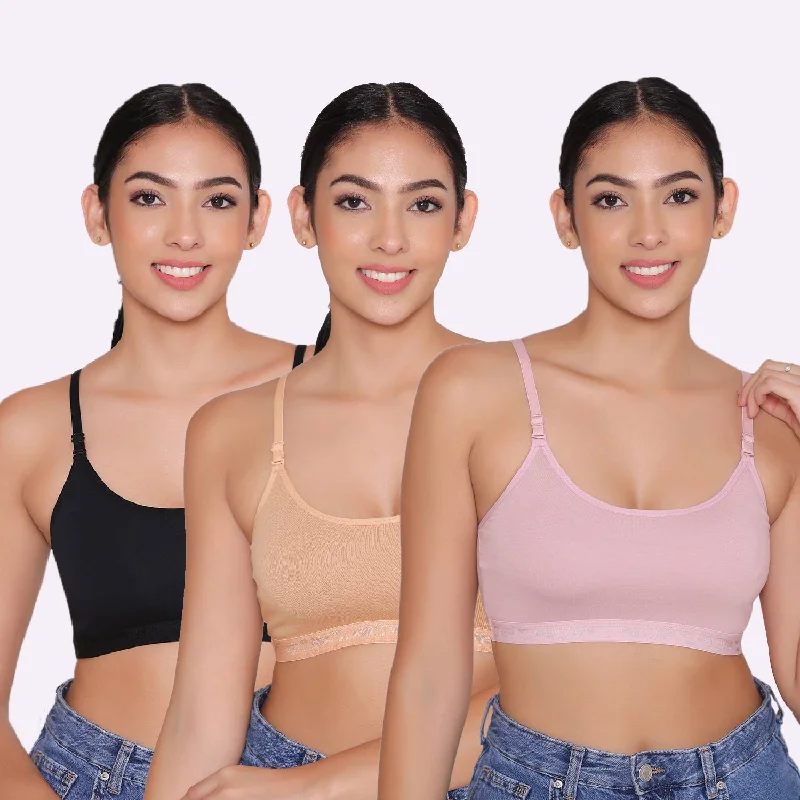 Teenagers Seamless multi-way Bra-Tango Combo of 3