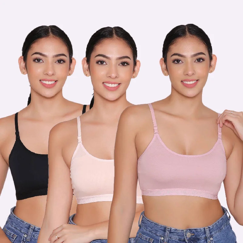 Teenagers Seamless multi-way Bra-Tango Combo of 3