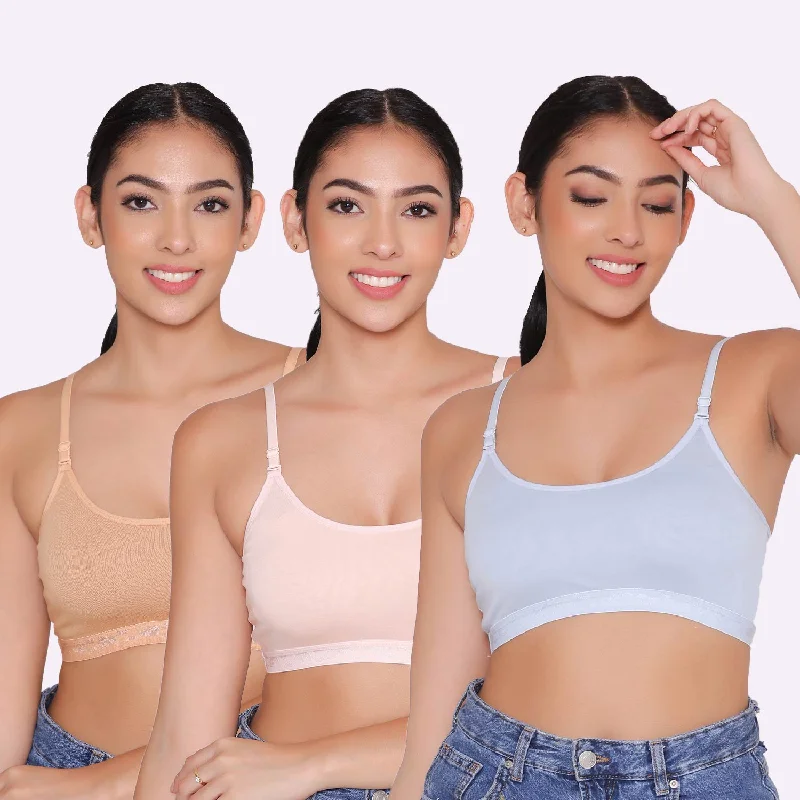 Teenagers Seamless multi-way Bra-Tango Combo of 3