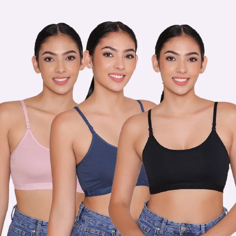 Teenagers Seamless multi-way Bra-Tango Combo of 3