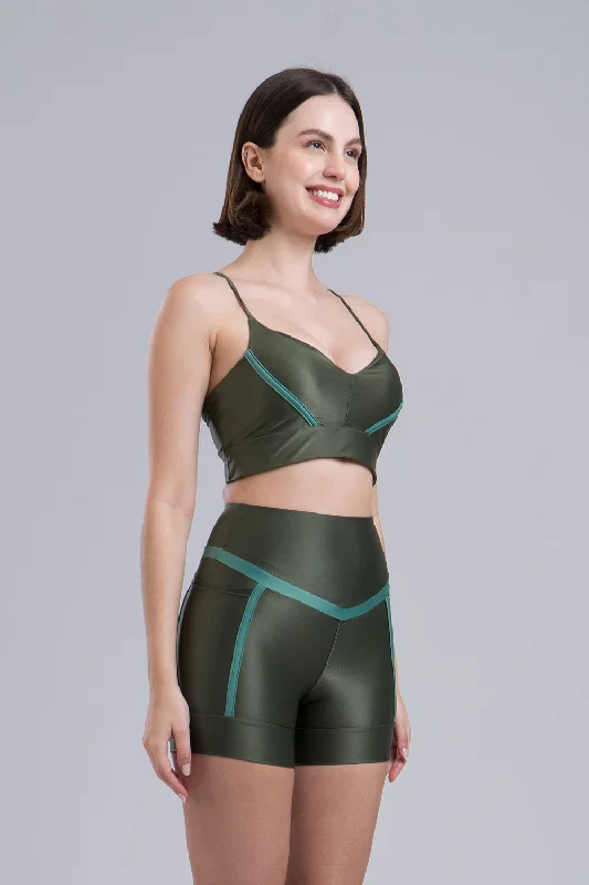 quick drying women sport bra for convenienceVies Sport Bra - Military Green