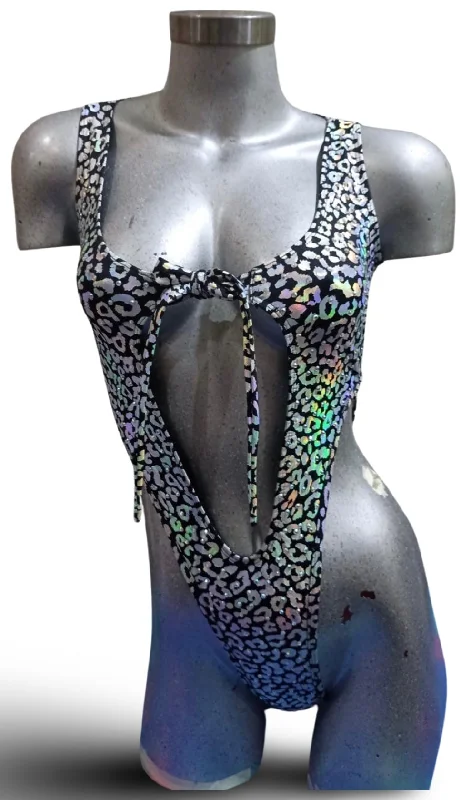 Animal Print Silver Hologram